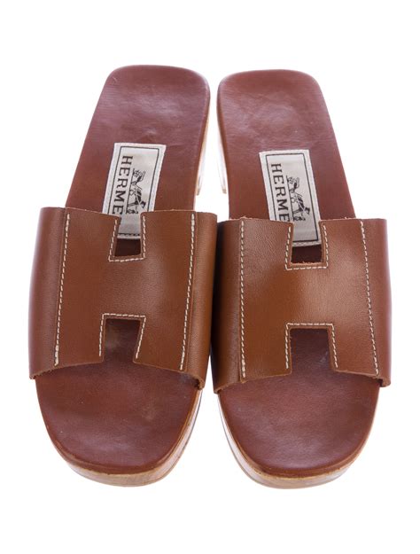 hermes slides with heel|hermes slides women.